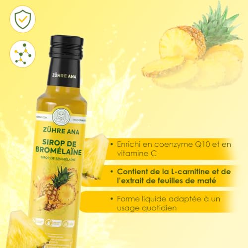 Zühre Ana® Bromelain Sirup – Mit Bromelain, Coenzym Q10, Mate-Extrakt, L-Carnitin und natürlichem Ananasaroma… – Ansicht 2