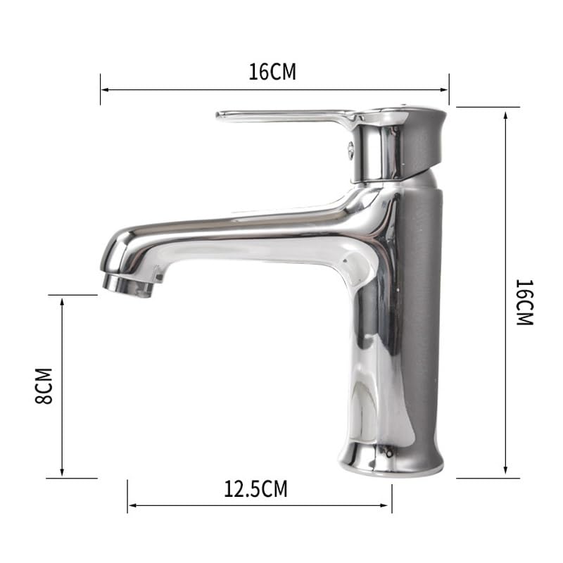 Grifo de cobre para lavabo con acabado resistente de un solo orificio 6