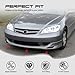 MagicDrift Front Bumper Lip Chin Spoiler, Compatible with 2004-2005 Honda Civic Coupe Sedan, JDM Style PU Front Lower Splitter Protector, Unpainted Black, 1PC