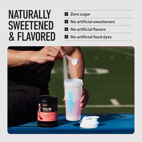 Image of LEGION Pulse Pre Workout - All Natural Nitric Oxide Preworkout Drink to Boost Energy, Creatine Free, Naturally Sweetened, Beta Alanine, Citrulline, Alpha GPC (Cotton Candy)