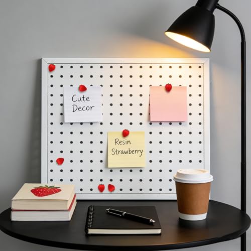 30 imanes decorativos de resina en forma de fresa 3D miniatura 5