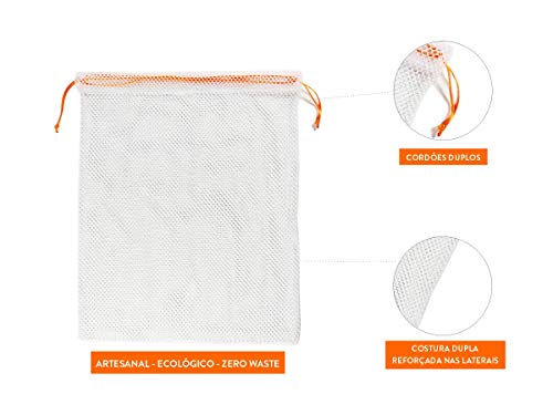 Kit 8 Saquinhos Ecobag Sustentável Reutilizável Fruta Legume Verdura Feira Mercado Frete Grátis