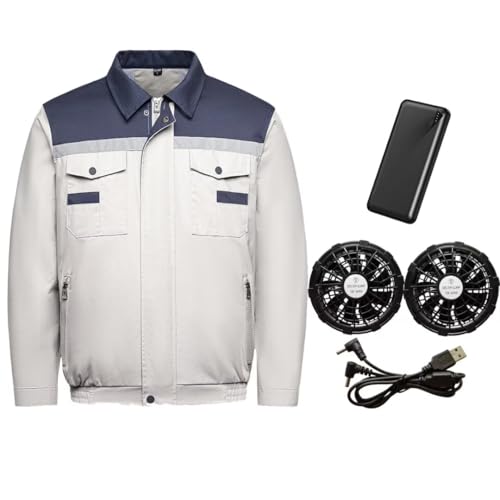 [Yucahype] �t�@���t����ƕ� 20000mah�o�b�e���[�t���Z�b�g �󒲃E�F�A ���� ��100 �󒲃W���P�b�g ���� �ϋv�� �ϔM�� �󒲍�ƕ� �啗�� ��@�t����ƒ� ��� ���[�N�E�F�A �M���Ǒ΍� �ҏ��΍� ���O���(M �O���[)