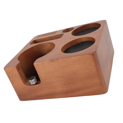 Station de bourrage de café 58mm stable anti-dérapante en noyer réglable - 7