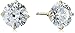 10k Gold Round-Cut Swarovski Zirconia Studs (2 cttw)