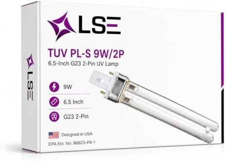LSE Lighting TUV PL-S 9W/2P 6.5-Inch G23 2-Pin UV Lamp