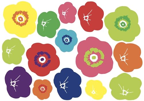 Image of Stickers Deco Ms-Lilly's Flowers (2 Planches 34 x48 cm), Multicolour, 34 x 48 cm