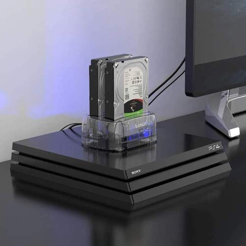 Dock Station SATA 2.5 e 3.5 com 2 Entradas Transparente - Clone Offline