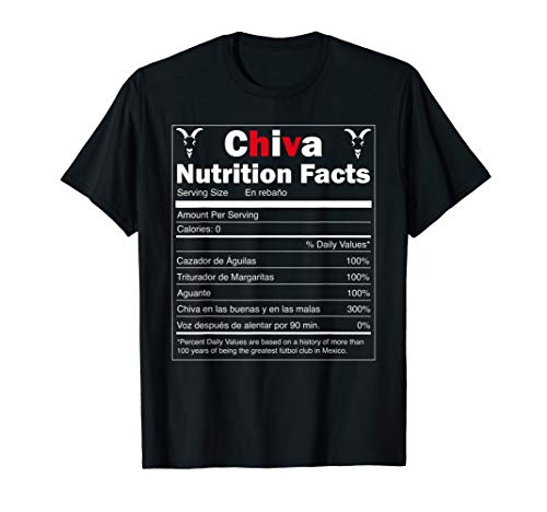 Camiseta de Chivas - Chivas Shirt - Nutrition Facts Chivas T-Shirt