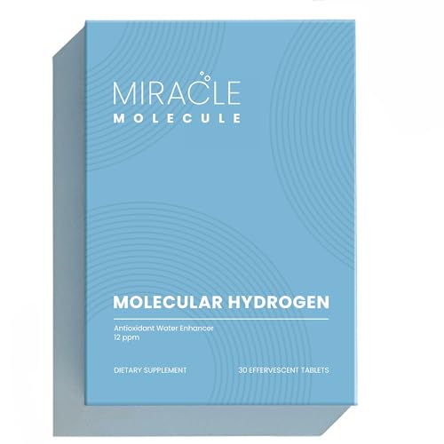 Premium H2 Molecular Hydrogen Tablets with Elemental Magnesium | Molecular Hydrogen Drinking Water Tablet | 12PPM | Optimize Health, Cognitive Function and Immunity | 30 Tablets | Miracle Molecule