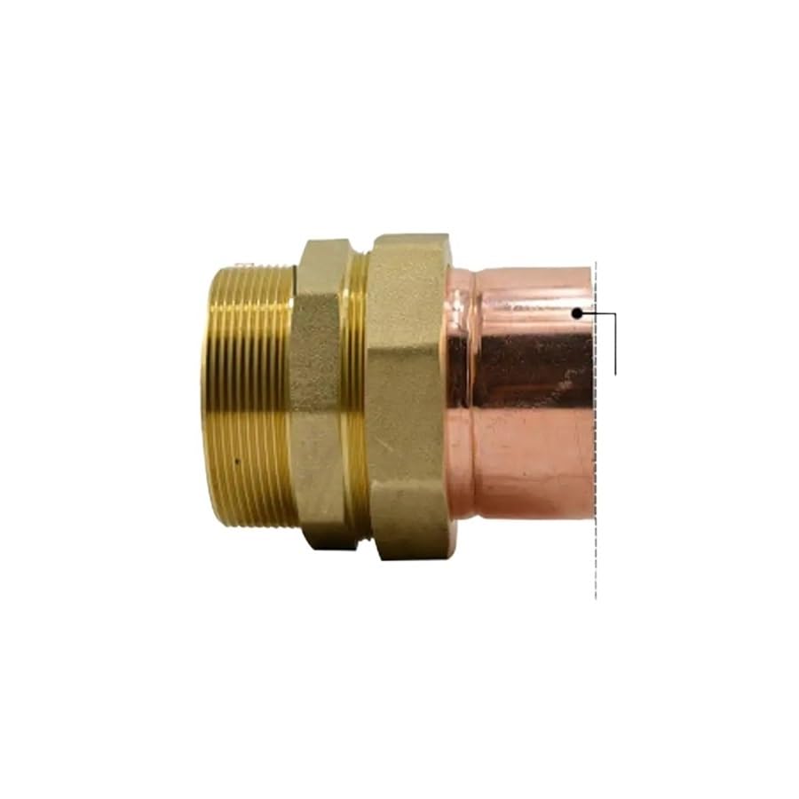 DN65 G 2-1/2 "BSPPD Männlich x Kupfer Innen-Ø 67mm Messing Kupfer Ende Feed Fitting Union Stecker Kupplung Wasser Gas Öl