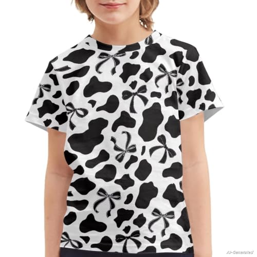 Image of Renewold Kids Novelty T-Shirt for Girls Boys Short Sleeve Crewneck Summer Tee Soft Breathable Graphic Shirt for Age 2-16