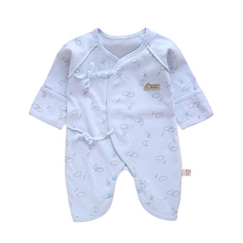 Baby Kimono Robe, 0-3 Months Newborn Pure Cotton Baby Long Sleeve Onesies Romper Japanese Pajamas Bodysuit Pattern 11