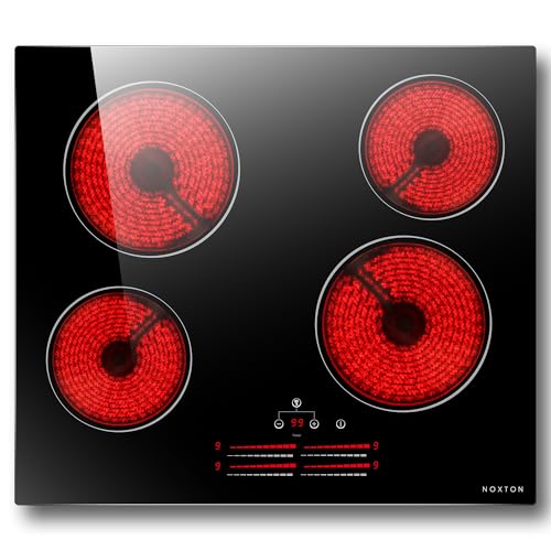 Image of Noxton Electric Cooktop 24 Inch, 4 Burner Radiant Electric Stove Top