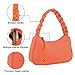 Emperia Tote Shoulder Bag for Women, Hobo Leather purses, Hobo Tote Bags for Women, Women's Shoulder Handbags, Everyday Purse, Braided Top Handle, Orange