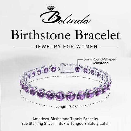 Women's 925 Sterling Silver 10 Ct. 7" Gemstone Bracelet Tennis Circle Rhodium Plated Sparkling Solitaire Round Prong Setting Jewelry Gift For Wedding Christmas2