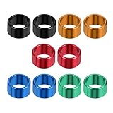 UKCOCO Lot de 10 anneaux pour pigeons : bagues pour petites pattes d'oiseaux - anneaux brisés en aluminium coloré pour l'identification des pigeonneaux, des calopsittes et poussins,