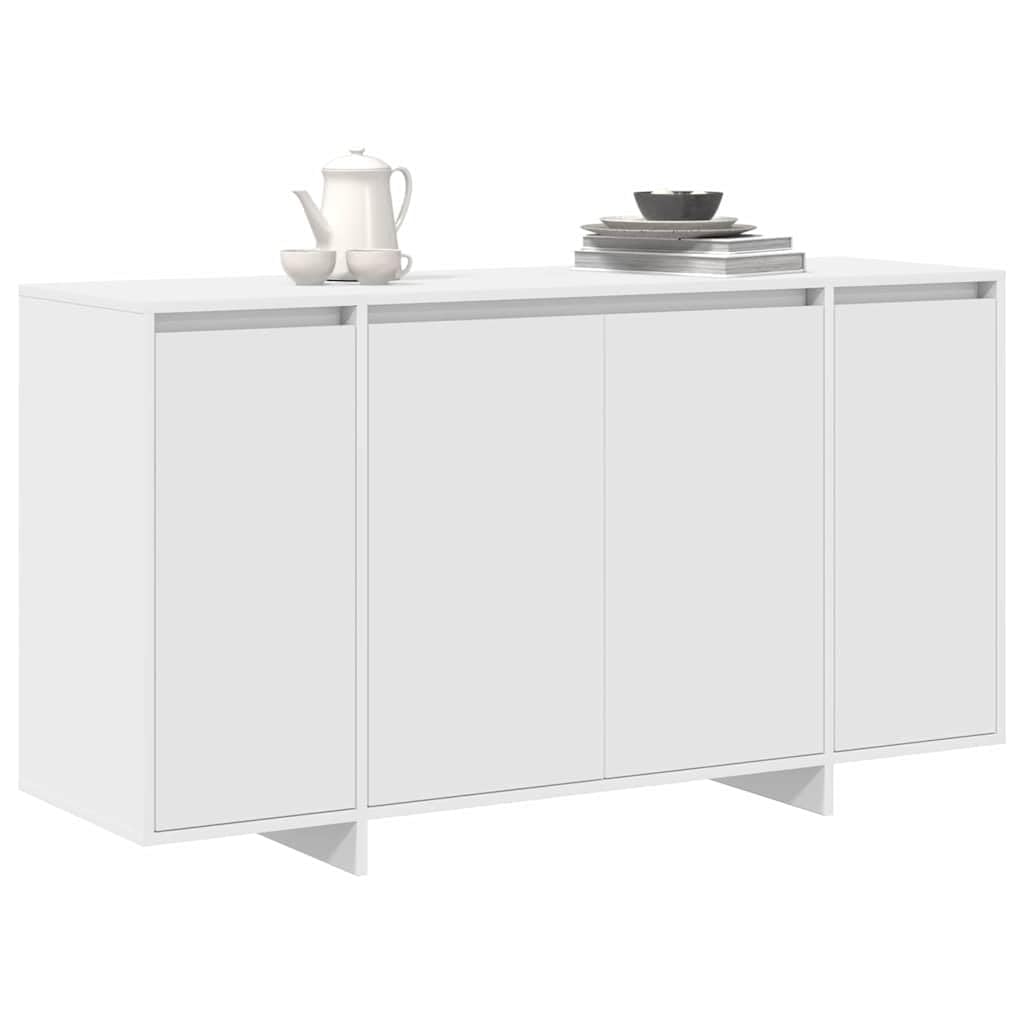 Credenza bianca 135 x 41 x 75 cm moderna con 4 ante