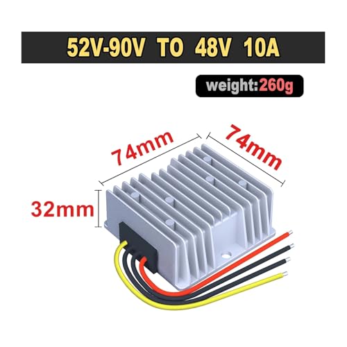 DC DC Converter 52V-90V to 48V Step Down Voltage Regulator 60V72V85V to 48V Solar Inverter Transformer 1A~20A Module(10A Aluminum L)2