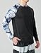 Liberty Pro 2-Pack Men's UV Long Sleeve Swim Shirts Loose Fit Rash Guards (Contrast Sleeves Navy/Black, Large)