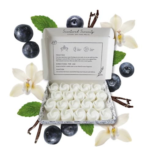 Blueberry and Vanilla Wax Melts, White, 2 cm (H) x 11.5 cm (W)