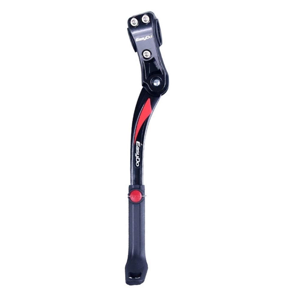 Caballete Bici MTB bicicleta pata de cabra Estante del estacionamiento de Kick MTB Mountain Bike soporte lateral soporte de pie Brace 24 '' - 29 '' 34-41cm ajustable Caballete Bici ( Color : Black Red