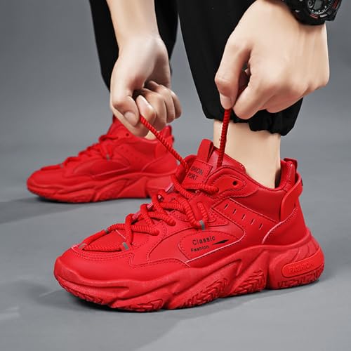High Top Sneakers for Men Stylish Athletic Shoes PU Leather Street Sports Casual Walking Shoes3