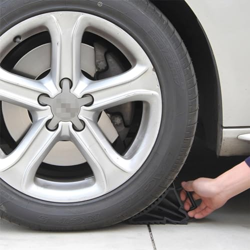 JNNJ 2 Stück Reifenstopper, Bremsklötze Für Anhänger Unterlegkeile, Kunststoff-Radkeil Mit Griff, rutschfeste Basis Radkeil Schwere Unterstützung, Für Auto, Anhänger
