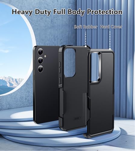 Image of FNTCASE for Samsung Galaxy S24 Case：Dual Layer Shockproof Protective Cell Phone Cover | Military Grade Drop Proof Protection | Hybrid Matte Textured Rugged Hard Cases - 2024, 6.2inch
