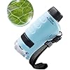 Mini Microscope for Kids, 2026 New Pocket Microscope for Kids, Handheld Microscope for Kids with LED Light 60x-120x Blue