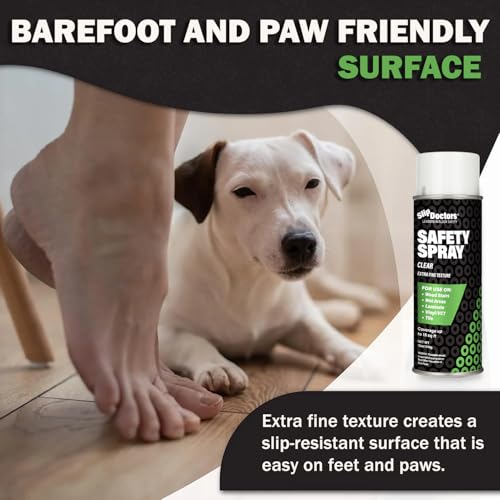 SlipDoctors Safety Spray - Clear Fine-Textured Anti Slip Spray - Pet & Barefoot Friendly Anti-Slip Spray for Wood Stairs, Vinyl, Laminate & Tile - Image 4