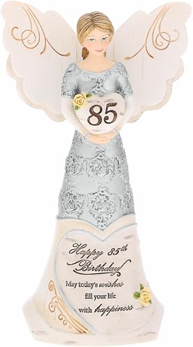 Pavilion Gift Company - Happy 85th Birthday - 6 Angel Figurine Religious Best Friend Bestie BFF God Jesus Lover Christian Christ Gift Present