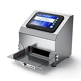 TIKTONER Inkjet Coding Machine, Date Printing Machine with 42ml Quick-Drying Black Ink Cartridge Inkjet Coder for Text/Time/Barcode/QR Code/Lot Number/Picture, Batch Code Printer Support External Font