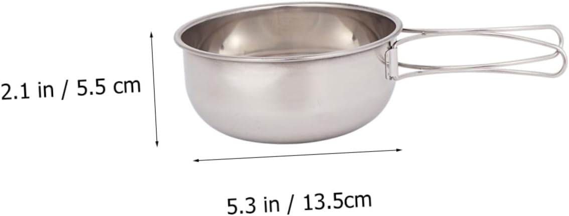 Kisangel 1set Outdoor Portable Stainless Steel Cutlery Set Camping Bowls Storage Bag for Hiking Fishing Picnics and Travel