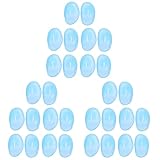 SAFIGLE 3sets 12 Pcs Silicone Ear Covers for Hair Dye Protection Sky Blue Ear Care Tools for Bathing Salon Use and Beauty Treatments Reusable and Easy to Clean 12pcs*3