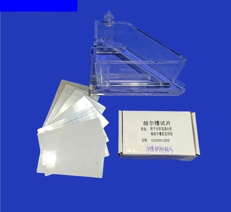 Kathodenplatte aus Edelstahl for Hull-Zellen – 100 Blätter, 100 x 65 x 0,2 mm for Galvaniktests und chemische Analysen