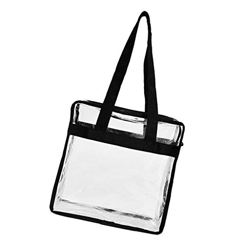 menolana Bolsa Transparente em PVC Bolsa Transparente Bolsa com Zíper Segurança Evento Estádio - Pre