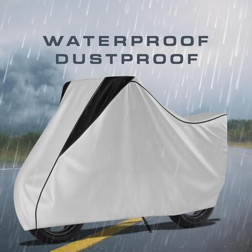 Image of Motorcycle Scooty Body Cover for Outdoor Use - Heavy Fabric Water Resistant Two Wheeler Cover with UV, Dust & Rain Protection Compatible for Ola S1 Pro
