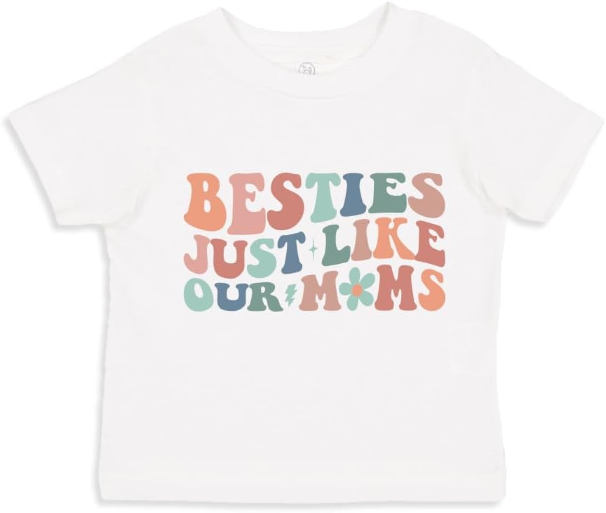 Besties Just Like Our Moms Baby Bodysuit One Piece or Toddler T-Shirt Retro Best Friends Baby Outfit