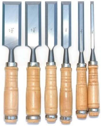 6pc WOOD CHISEL Carving Knife Cutter Steel Blades Chisels Woodworkers Set
