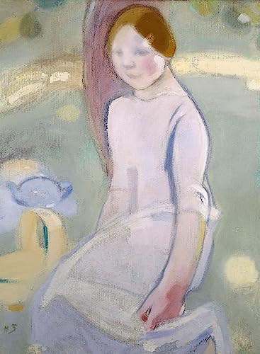 Toile murale abstraite Sous le tilleul Helene Schjerfbeck décoration salon 60x90cm