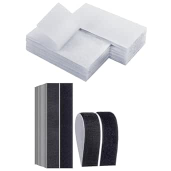 Melsan Selbstklebende Klettstreifen 15 Sets - Weiße Klettbänder 2,5x10,2cm Für Haushalt & Büro