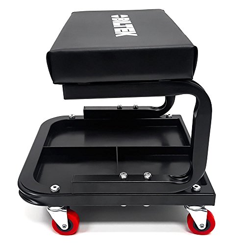 Biltek Creeper Seat Mechanics Rolling Work Stool Chair Auto Work Shop Garage Gear Tray + Kapscomoto Keychain #TOP5