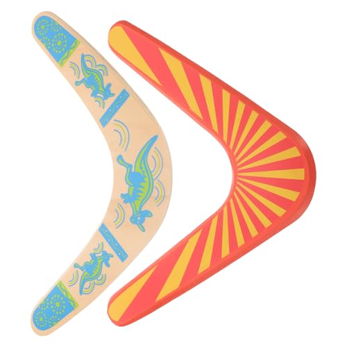 ibasenice Boomerang de Madera Niñas, Juguete Creativo para Exteriores, Divertido y Duradero, Adecuado para Fiesta Verano y Juegos al Aire Libre