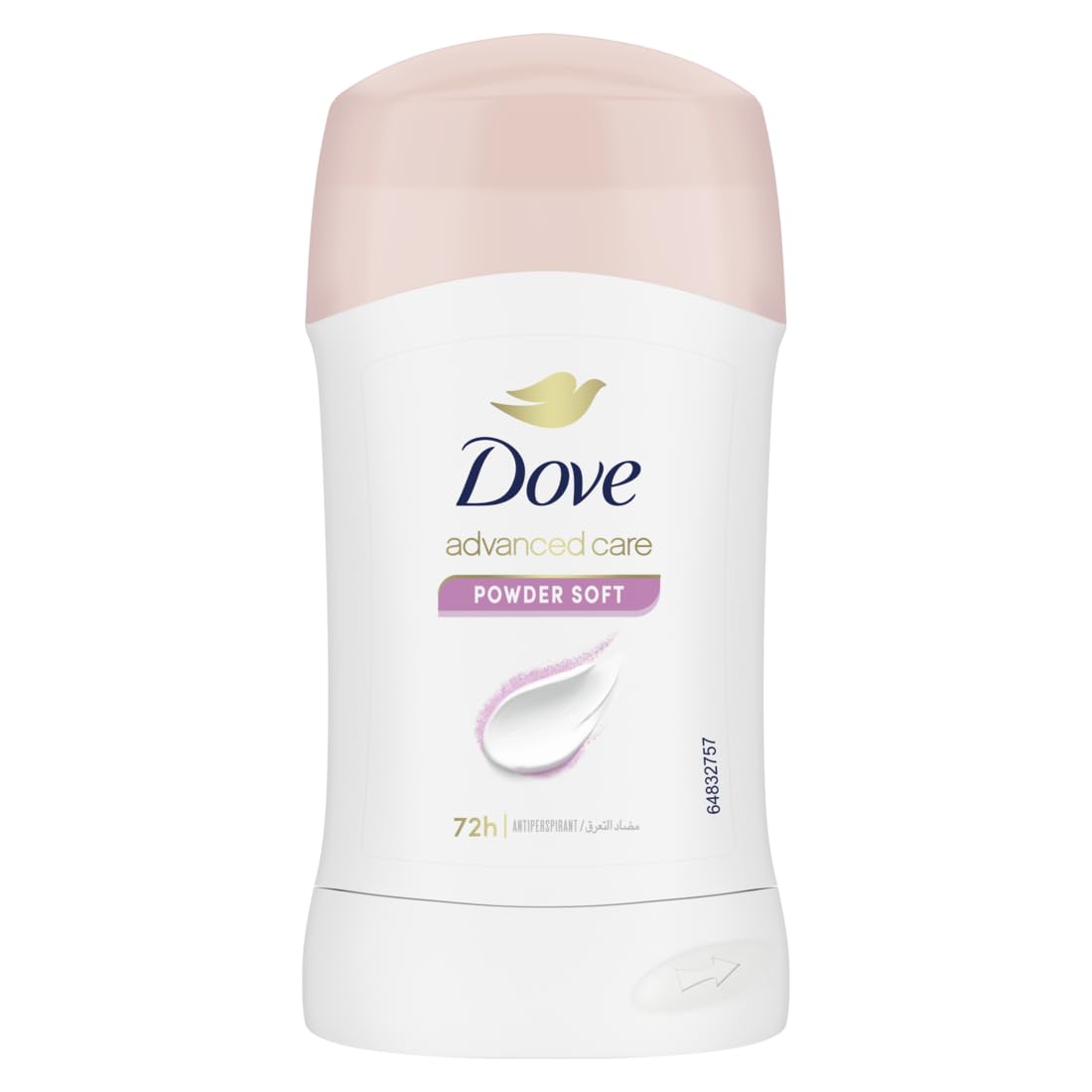 Antiperspirant Deodorant Stick, for 48 hour protection, Powder Soft, alcohol free with ¼ moisturising cream, 40g