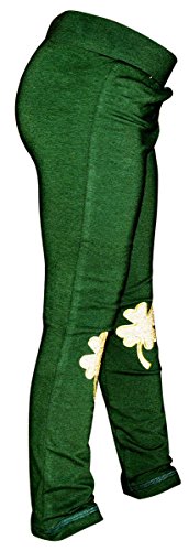 Unique Baby Girls St Patrick's Day Gold Clover Leggings3