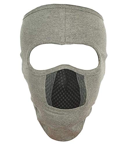 H International Ninja Face Mask Pro+ for Bike, Ski, Cycling, Running- Protects from Wind, Sun, Dust-Face Protection Mask (melangegreyblackgrey)