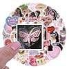 Popular Singer Stickers, 60pcs Melanie Idol Stickers, Aesthetic Vinyl Waterproof Decals for Laptop Luggage Skateboard Guitar #2