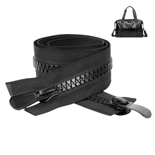 Domicubes Fermetures éclair séparables continues en plastique 70 cm, 8#, noire, pour vêtements, sacs, couture, vestes, accessoires