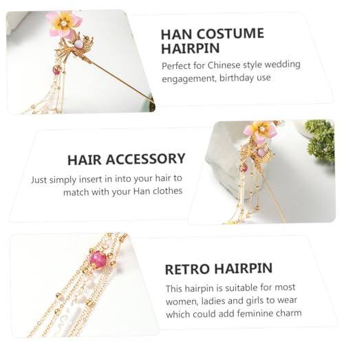 Épingle à chignon rétro en métal ciselé pour coiffure traditionnelle - 3